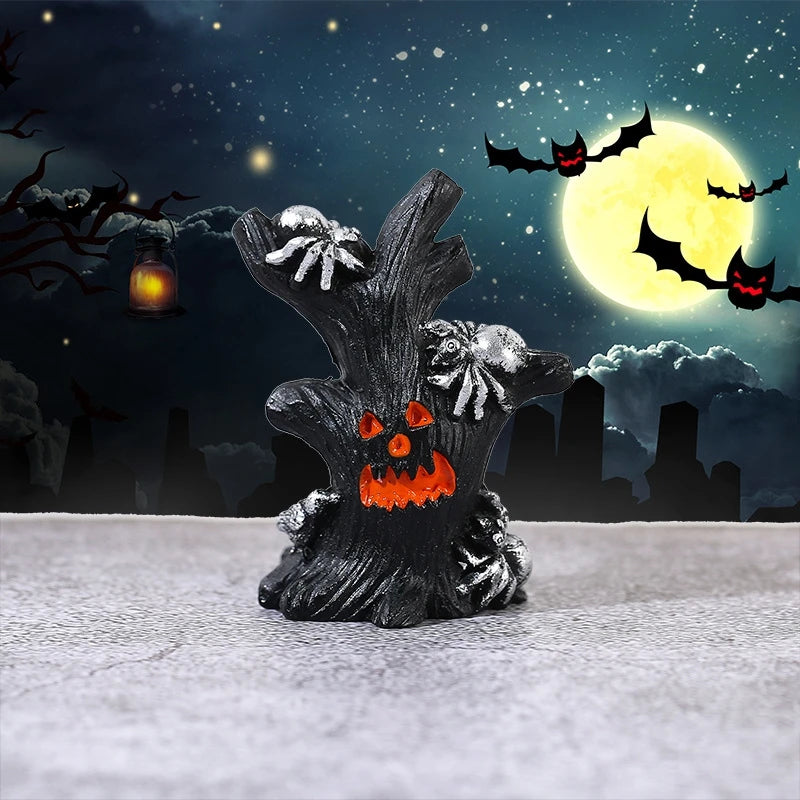 Halloween Micro Landscape Scene Decoration Accessories Tree Demon Ghost Pumpkin Skull Party Supplies Home Party Ornament Terror