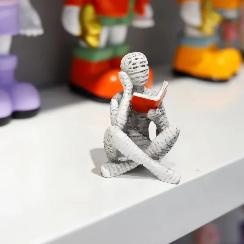 Estatua de pensadora creativa, mujer lectora artística, diseño moderno para el hogar, la oficina, estantería, mueble de TV, decoración y adorno de escritorio.