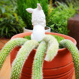 Artesanía de resina, pequeña estatua, exquisita escultura de animal simulado, lindo arte, adorno de escritorio para balcón.