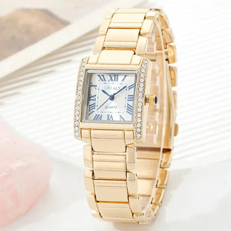 New Fashion Roman Scale Women Watches Luxury Ladies Wristwatch Quartz Watch Rhinestone Men Women Watches Relogio Feminino Clocks - Lootquake