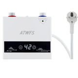 Calentador de agua instantáneo sin tanque ATWFS de 220 V, calentador eléctrico para el hogar, la cocina, el baño, la ducha, calentador de agua caliente de 4600-5500 W