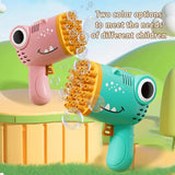 40 Hole Dinosaur Bubble Handheld Bubble Machine Electric Bubble Gun Outdoor Wedding Party Toy