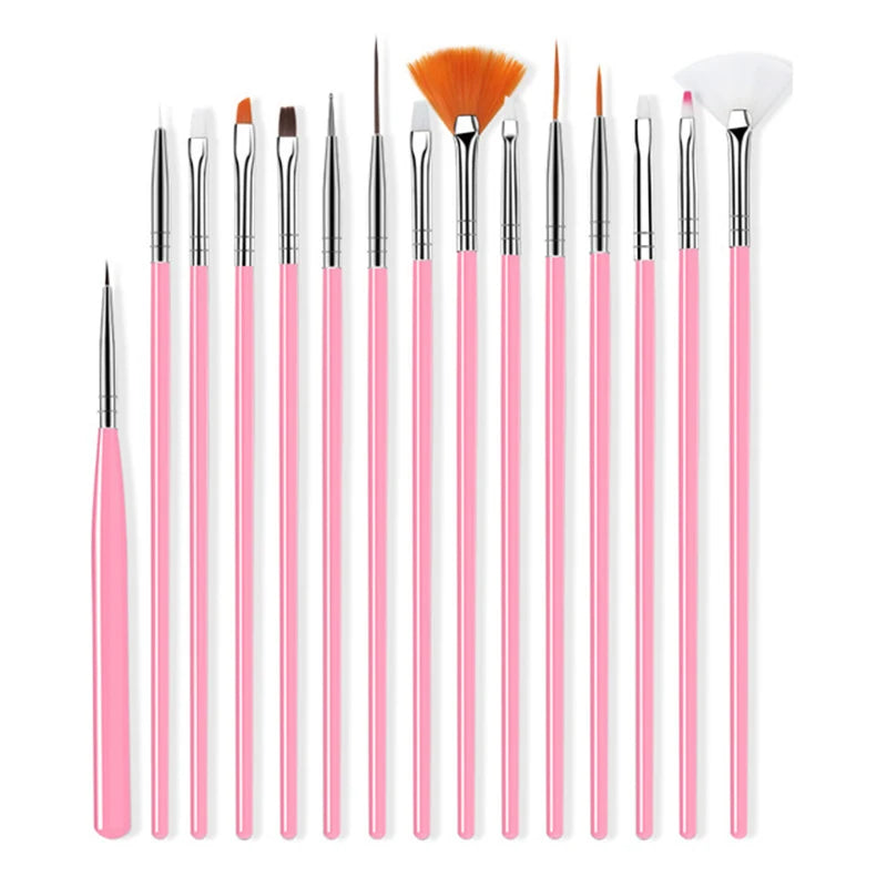7/9/11/15/25MM Nail Liner Brush Set UV Gel Nail Brushes Kits 5pcs French Stripe Line Painting Drawing Flower Pen Manicure Tools