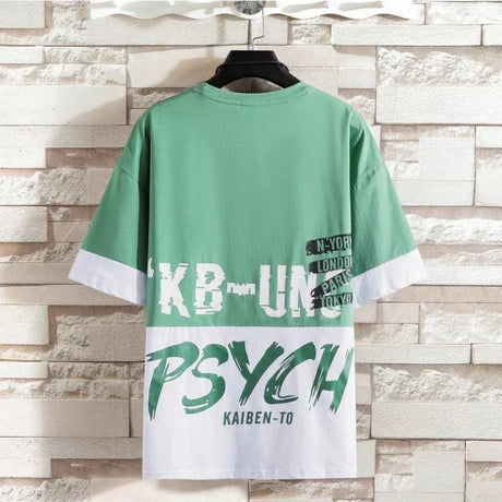 Men Casual T Shirt Letter Printed T-Shirt Hip Hop Y2K Streetwear Fashion Sport Gym Summer Washed Tops Men Clothing Trends 반팔 남자 - Lootquake