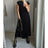 Women's Elegant And Fashionable Round Neck Sleeveless Pleated Long Dress In Solid Color Beige With Pockets, Oversized Long Skirt - Lootquake
