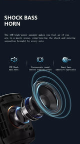 Super Powerful Wireless 5.3 Bluetooth Speaker RGB Light Caixa De Som Enhanced Bass IPX6 Waterproof Subwoofer 3D Stereo Sound Box