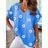 Summer Floral Flower T-shirt 3D Print Women Y2k Tops Streetwear T Shirts Harajuku Oversized Elegant V-Neck Tees Woman Clothing - Lootquake