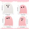 4PCS Wooden Desktop Ornaments Halloween Decoration Creative Funny Ghosts Halloween Party Home Decor Statue Gift