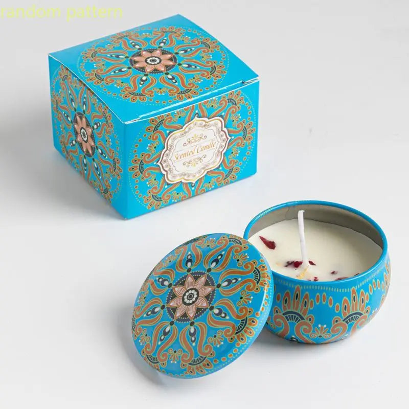 Velas aromáticas de osmanthus y gardenia con pétalos. Pequeñas velas aromáticas románticas para cumpleaños de niñas. Aromaterapia para el hogar.