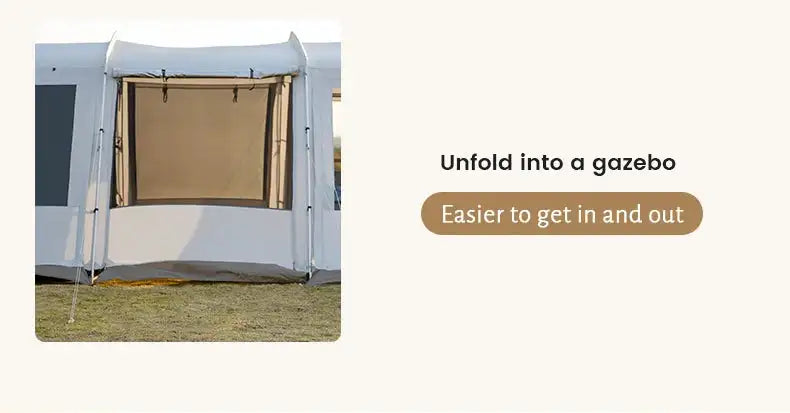 MOBI GARDEN Camping LS4 Tunnel Tent Living Shell Tent Large Blow Tent Invite Space Two Bedrooms - Lootquake