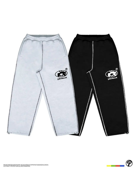 New Streetwear PROTECT Jogging Sweatpants Letter Pattern Embroidered Baggy Sweatpants Harajuku Gothic Tight Waist Loose Trousers - Lootquake