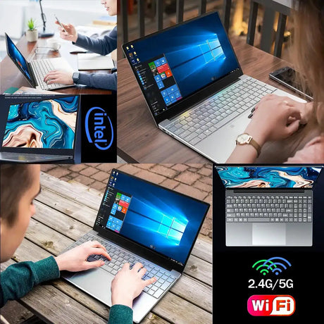 Russian keyboard 15.6 Inch DDR4 16GB RAM Intel Celeron N5095 WiFi Business Office Online Class Notebook Window 10 - Lootquake