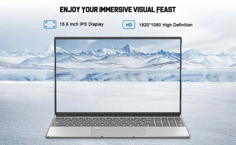 2025 New Laptop 15.6 Inch 32GB Ram DDR4 2TB SSD Windows 11/10 Notebook Pc Gamer Intel N5095 Office Computer Backlit Fingerprint - Lootquake