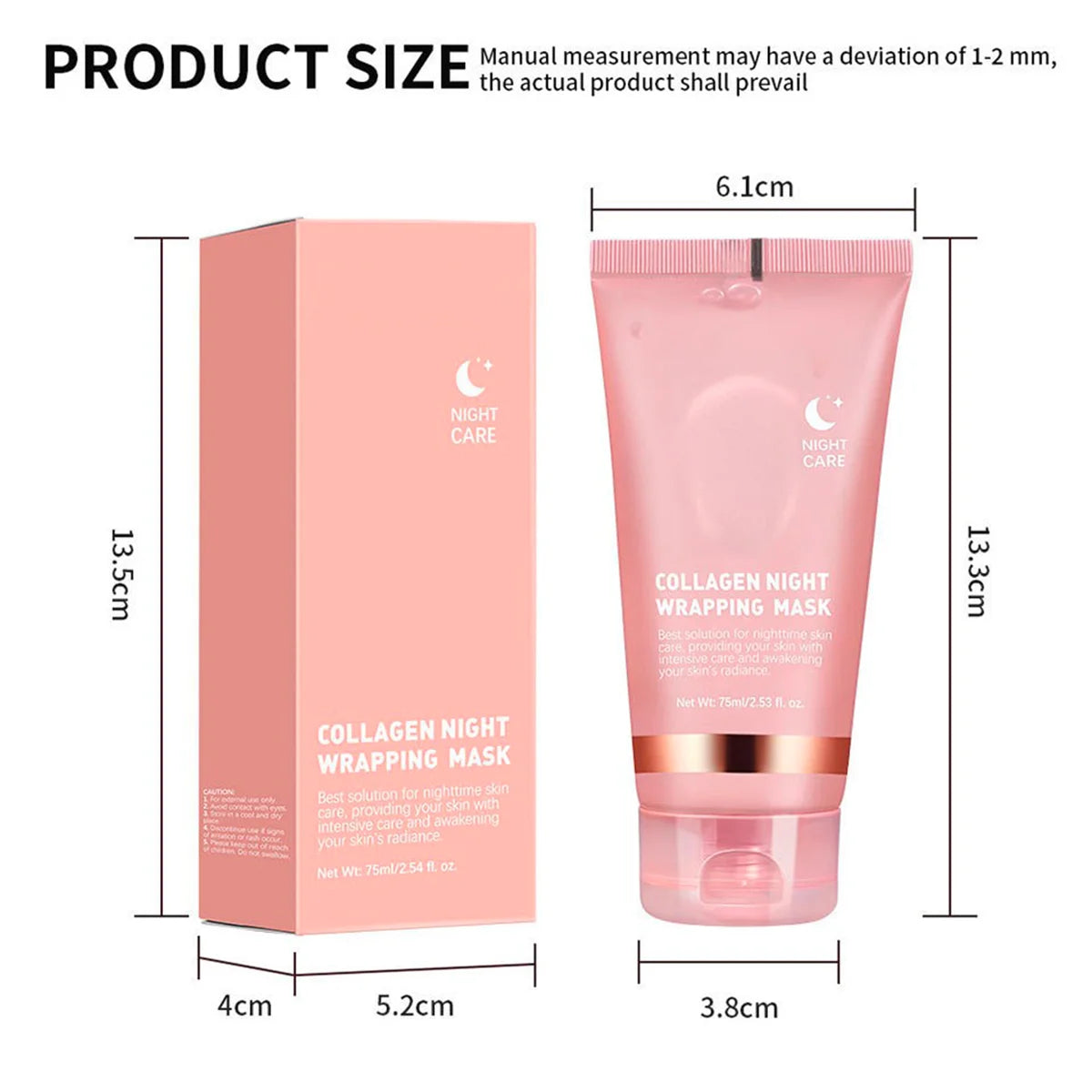 Mascarilla facial despegable de colágeno: hidratante, reafirmante, iluminadora, minimizadora de poros, cuidado nocturno, suave, unisex, certificada.