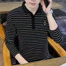 Long Sleeve Baggy Korean Autumn Male Sweatshirts Luxury Winter Harajuku Fashion Pullover Elasticity Elegant New Mens Polo Shirts - Lootquake