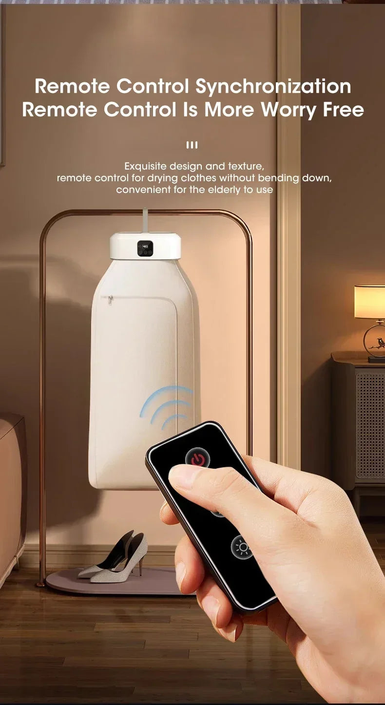Secadora eléctrica portátil plegable, multifuncional, inteligente, con temporizador, de secado rápido y de bajo consumo.