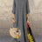 Women's Fashion Casual Loose Big Swing Half Sleeve Long Dress Floral Holiday Maxi Dress Plus Size Vestidos Longos Robe - Lootquake