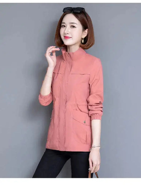 2023 New Spring Women's Jackets Causal Windbreaker Famale Thin Basic Coat Lightweight Jacket Outwear Women Clothing - Lootquake