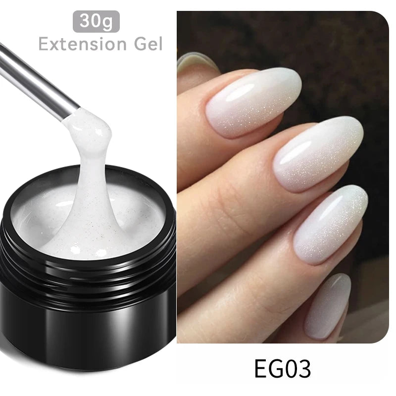 BORN PRETTY 60/30 ml Gel de extensión de uñas de gelatina dura Esmalte de uñas de gel Uñas francesas Nude Rosa Blanco Transparente Suministros de uñas Gel para extensión