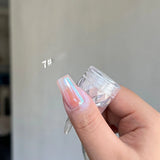 Moonlight Mirror Nails Powder Pearl White Nails Glitter Aurora Shining Pigment Chrome Dust Nail Art Supplies Decoration