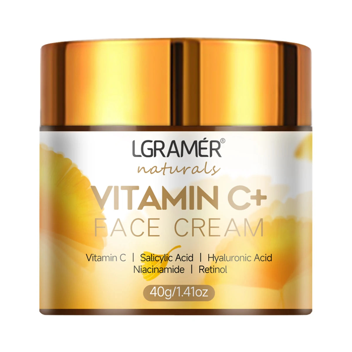 Crema facial con vitamina C, retinol, suavizante, antiarrugas, hidratante, reafirmante, con ácido hialurónico, aclarante, reparadora, suave, cuidado de la piel, crema blanqueadora.