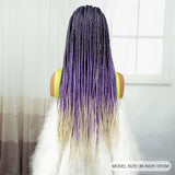 36" Ombre Knotless Braids Wig | 1B/27 | 9x6 Lace Front | Baby Hair