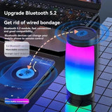 Enceinte Bluetooth portable sans fil 1500 mAh, éclairage LED RGB, caisson de basses extérieur, haut-parleur stéréo, volume élevé, pour la maison