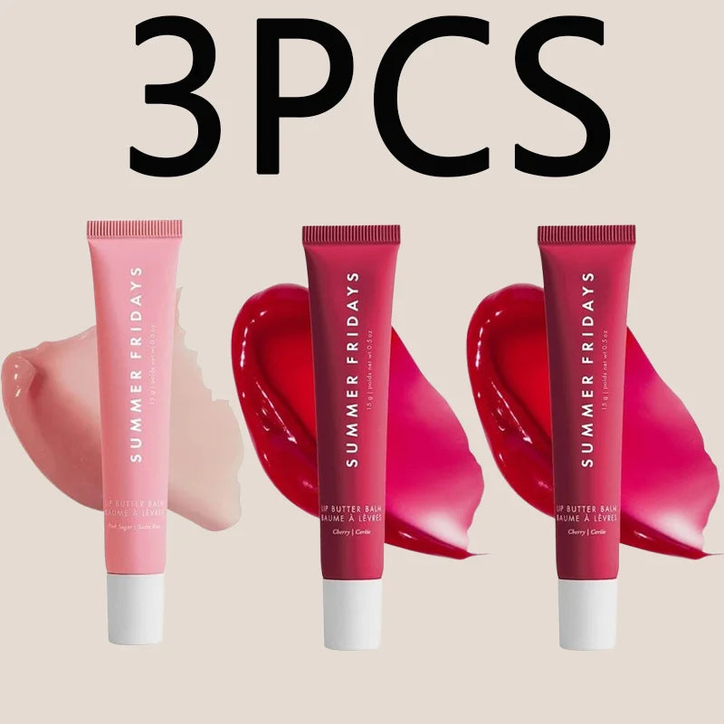 Summer Friday's Vanilla Beige Lip Balm Moisturizing Transparent Lipstick Set Lip Makeupv Smooth Soft Tube Mirror Lip Gloss