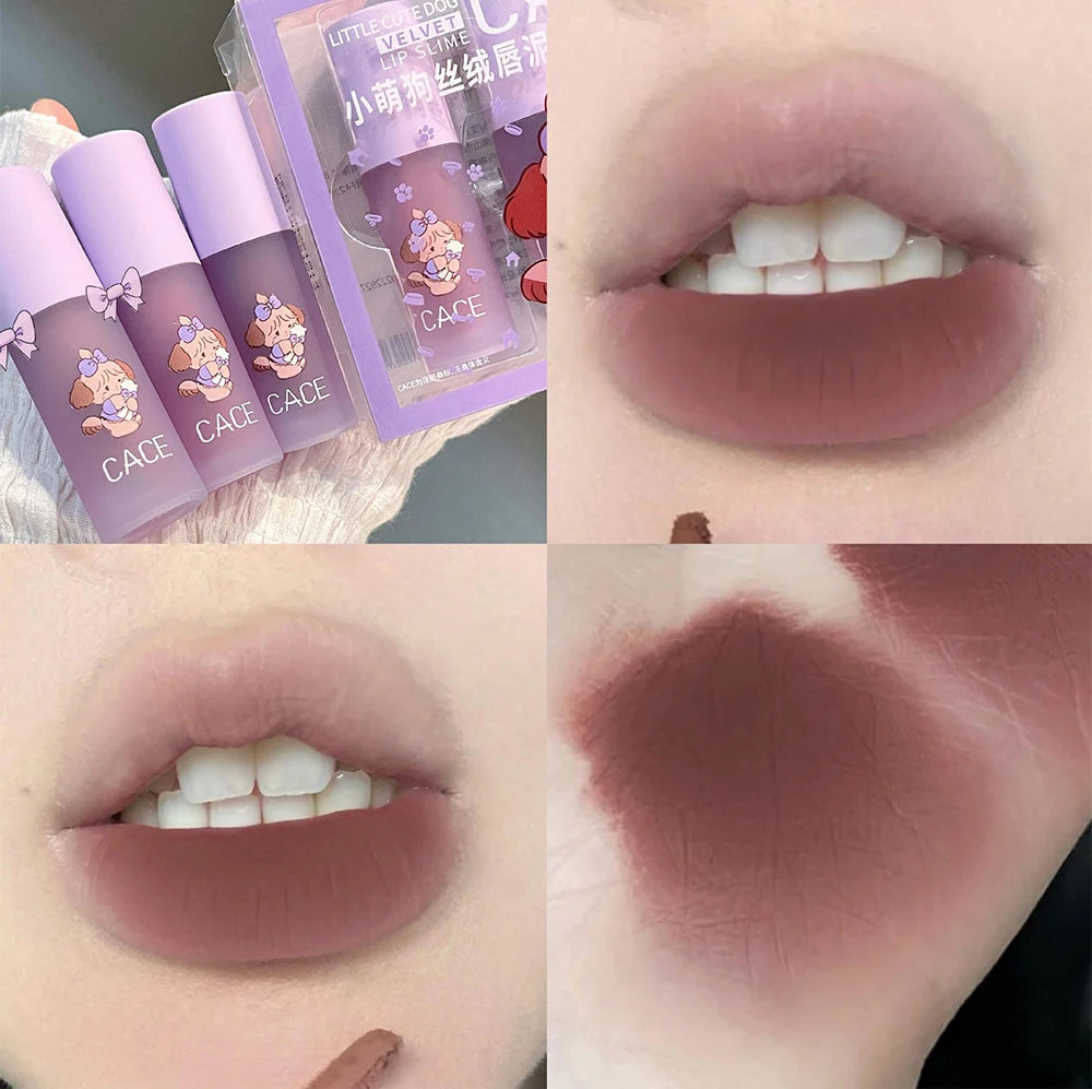 New Lovely Matte Liquid Lipstick Velvet Nude Red Lip Gloss Long Lasting Non-stick Cup Lip Mud Tint Cream Beauty Makeup Cosmetics