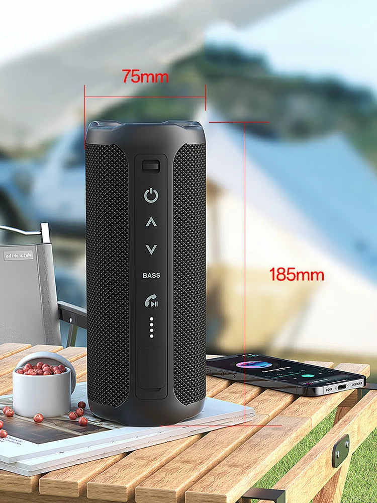 Altavoz Bluetooth portátil impermeable Ohayo de 35 W con potente sonido de 360 grados y graves potentes, TWS, IPX7 resistente al agua.