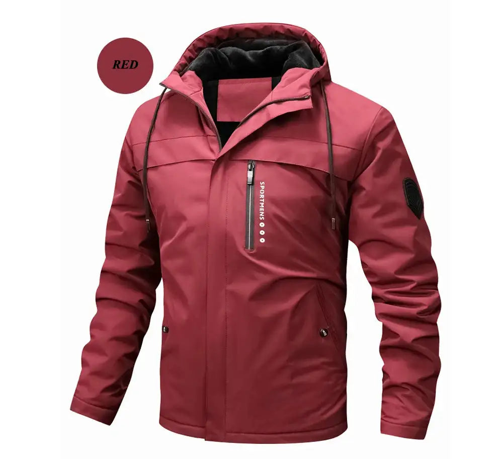 Winter Men's Warm Padded Jackets Fashion Men Fleece Lined Thermal Hooded Coats Men Mountain Ski Windbreaker Jackets Clothing - Lootquake