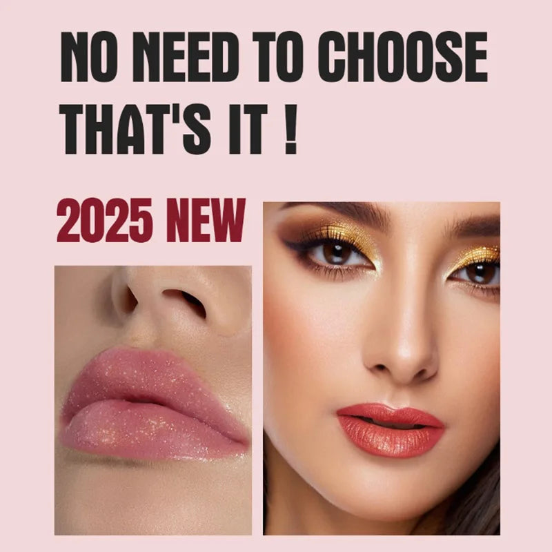 Metallic Pearl Diamond Luxury Lipstick Makeup 6-color Waterproof Long-lasting Sparkling Matte Lip Gloss Daily Beauty Accessories