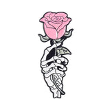 Broche estilo punk con forma de calavera y rosa, con forma de corazón, para Halloween, con forma de cabeza de gato, brújula, sombrero de mago, gato negro, broches de aleación, insignias de esmalte, alfileres de solapa