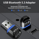 Adaptateur Bluetooth pour PC, clé USB Bluetooth 5.3, récepteur Bluetooth 5.0 pour haut-parleur, souris, clavier, musique, émetteur audio