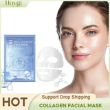 Collagen Facial Mask Anti Aging Reduce Fine Lines Wrinkle Removal Brightening Firming Hydrating Shrinking Pore Moisturizing Mask