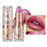 Fine Glitter lipstick, Quicksand Gold Lipstick, Moisturizing Silky Mermaid Girl Pink, Long-Lasting Waterproof Grapefruit Orange