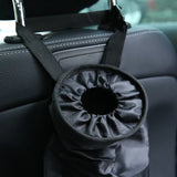 Car Garbage Bin Oxford Cloth Black Auto Trash Bag Hanging Seat Back Storage Bag Trash Can Organizer Accessories Interior