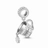 Dije de plata de ley 925 con forma de café, vino tinto, cafetera, copa de champán, compatible con pulseras colgantes originales, joyería DIY para mujer.