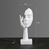Estatua abstracta de resina, adornos de escritorio, esculturas, figuras, rostro, personaje nórdico, luz, arte de lujo, artesanías, decoración de oficina y hogar.