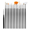 YIKOOLIN 20pcs Nail Art Brush Set UV Gel Polish Pen Acrylic Nail Design Kit DIY Painting Tools for Nail Artistry