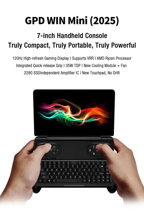 GPD WIN Mini 2025 AMD AI 9 HX 370 7Inch Handheld GamePad Tablet 32/64GB RAM 1/2TB ROM Pocket Mini PC Laptop Game Player Console - Lootquake