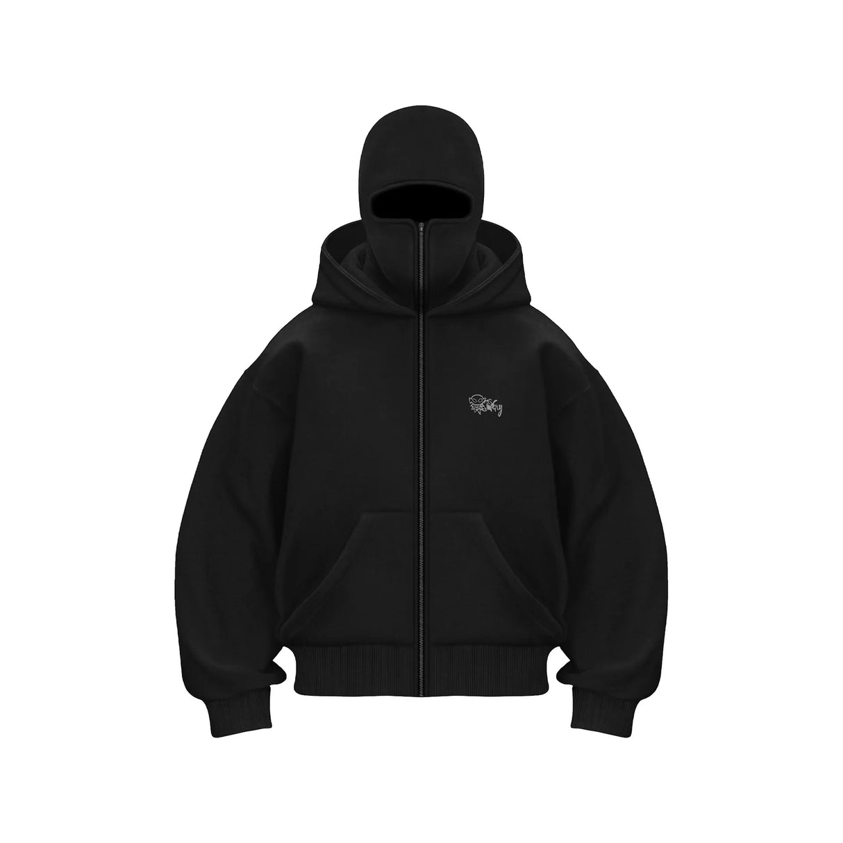 Y2k Vintage Double Hat Design Zipper Hoodie Winter Harajuku Hip Hop Long Sleeve Hooded Sweatshirt Coat Men Fashion Loose Jackets - Lootquake