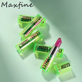 Crystal translucent color-changing jelly lipstick, moisturizing crystal lip gloss, long-lasting lip balm for daily makeup