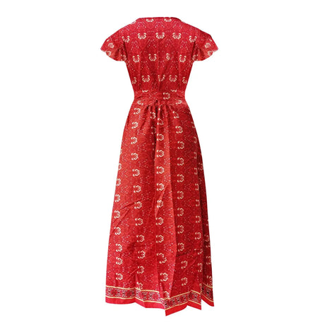 2024 Summer Leisure Hot Sale Holiday Printed Dress Sexy Long Dress Women's Wear - Lootquake