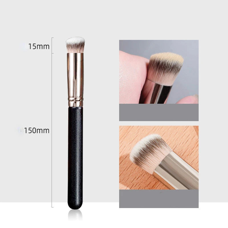Brochas de maquillaje para base, corrector y ojeras, en ángulo, sin costuras, sintéticas, para cremas líquidas, cosméticas, herramientas de maquillaje facial
