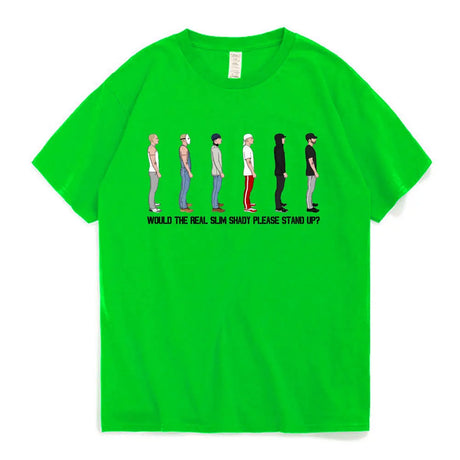 Eminem Slim Shady Graphic T-Shirt Detroit Rapper Hip Hop Punk Oversized T Shirts Men's Women's Fashion Vintage Oversized Tees - Lootquake