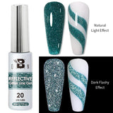 5ML Gold Silver Metallic Liner Paint Gel Polish Chrome Mirror Metal Effect Super Bright French UV LED Semi Permanent Nail Gel