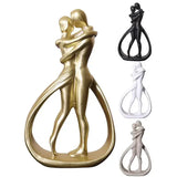 Escultura contemporánea "Abrazo": elegante pieza de arte abstracto para una elegante sala de estar y decoración del hogar.