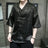 M-5XL Plus Size Men Dragon Pattern Shirt Short Sleeve V Neck Summer Streetwear Stain Chinese Pullover Blouse for Men XXXXXL - Lootquake