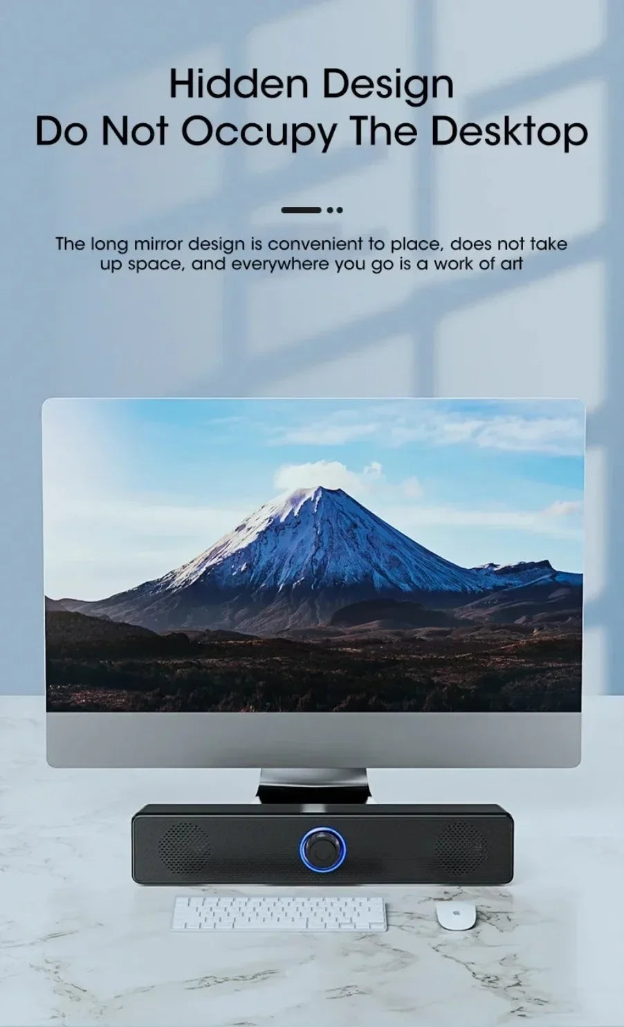 Barre de son sans fil Bluetooth et PC, haut-parleur filaire, alimenté par USB, pour téléviseur, ordinateur portable, jeux, cinéma maison, système audio surround